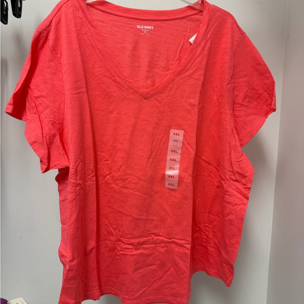 Old Navy hot Pink V-Neck Short Sleeve Tee